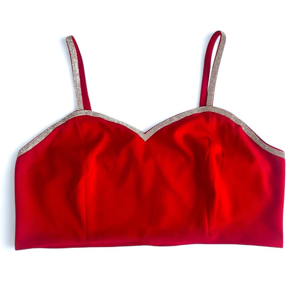 Red crop top